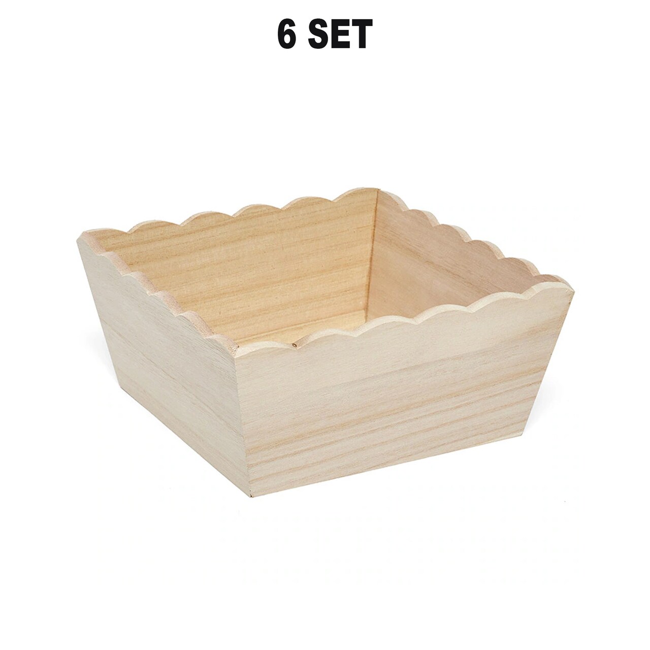 Natural Pine Wood 9 Section Tray with Clear Sliding Top 7" x 5 3/4" x 1 3/8"